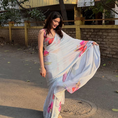 Blush Petal Soft Silk Saree