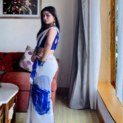 Blue Lagoon Artistic Saree