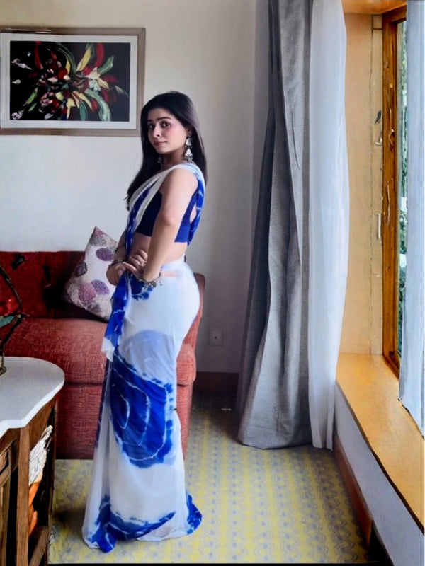 Blue Lagoon Artistic Saree