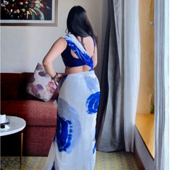 Blue Lagoon Artistic Saree