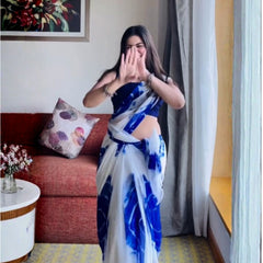 Blue Lagoon Artistic Saree