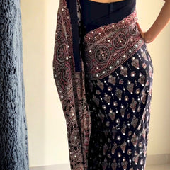 Rangrez Signature Ajrakh Saree