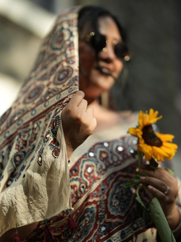 Rangrez Signature Ajrakh Saree