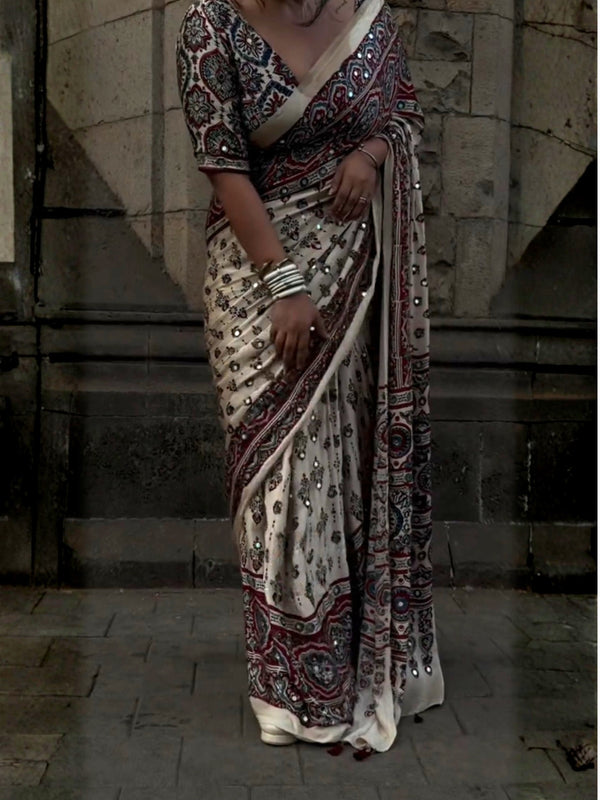 Rangrez Signature Ajrakh Saree