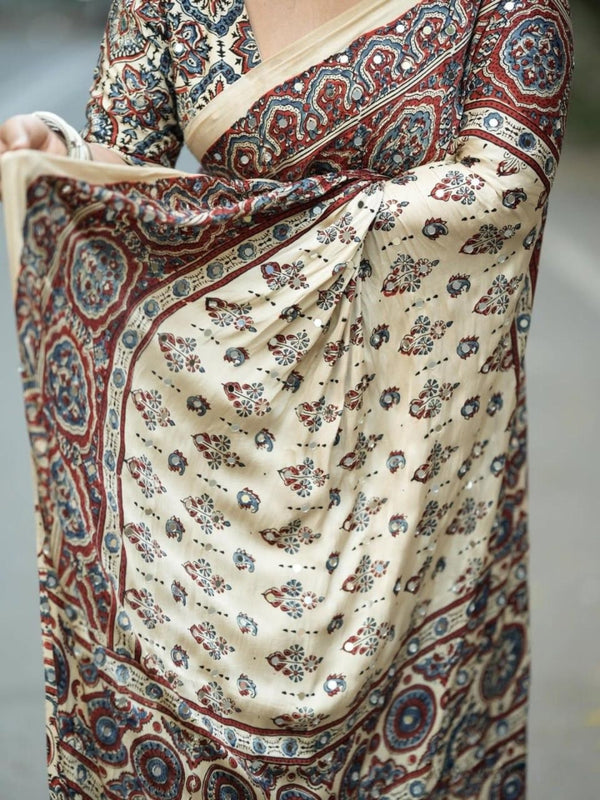 Rangrez Signature Ajrakh Saree