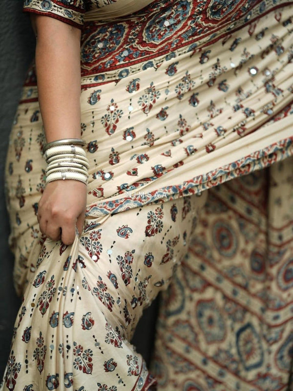 Rangrez Signature Ajrakh Saree