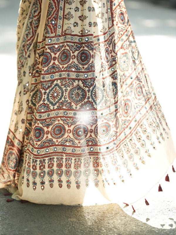 Rangrez Signature Ajrakh Saree