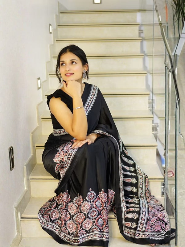 Ebony Craft Elegance – Premium Modal Silk