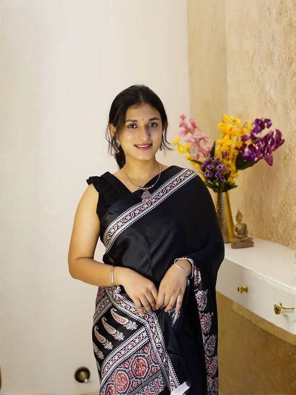 Ebony Craft Elegance – Premium Modal Silk