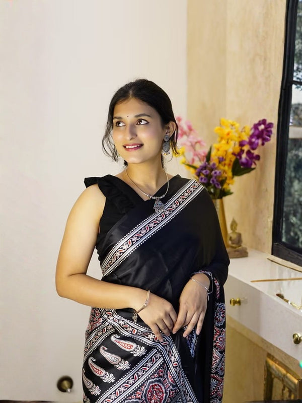 Ebony Craft Elegance – Premium Modal Silk