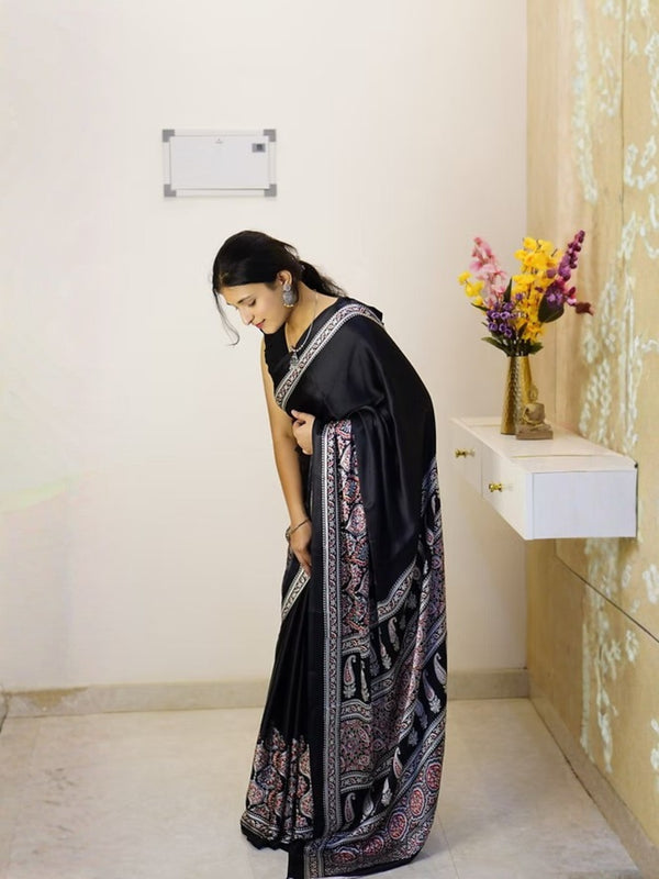 Ebony Craft Elegance – Premium Modal Silk