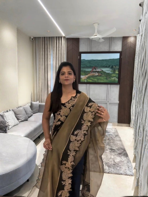 Monarch Organza Silk Saree