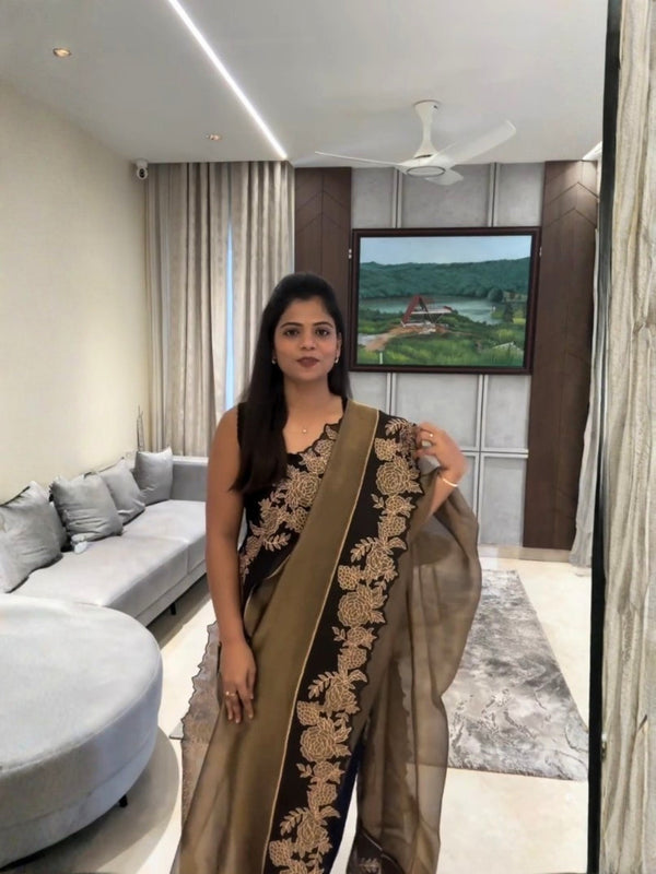 Monarch Organza Silk Saree