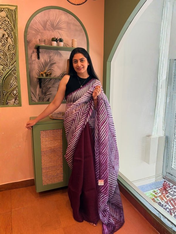 Royal Wine Leher Saree