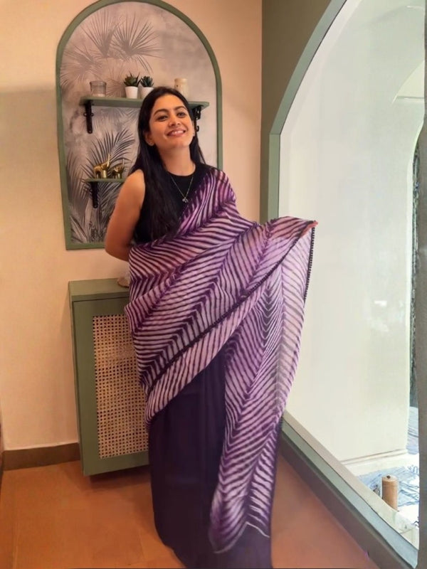 Royal Wine Leher Saree