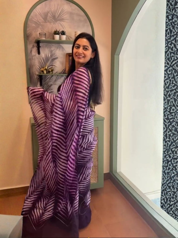 Royal Wine Leher Saree