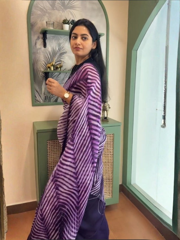 Royal Wine Leher Saree