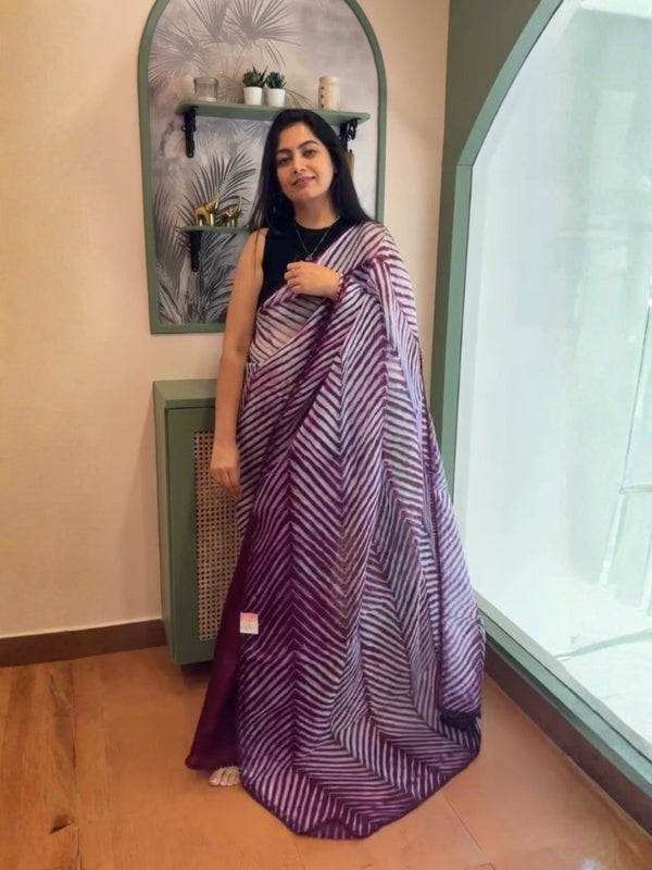 Royal Wine Leher Saree