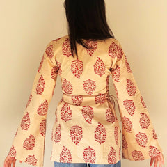 Aarvya Rust Bloom Short Kurti