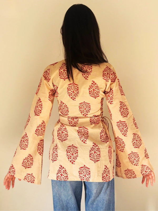 Aarvya Rust Bloom Short Kurti