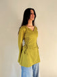 Zaylora Olive Tie-Up Short Kurti