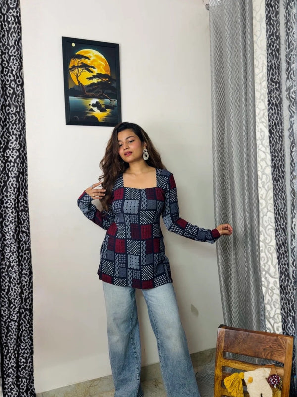 Veloura Weave Kurti