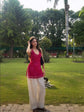 Rangrez Bandhani Kurti Palazzo Salwar Set
