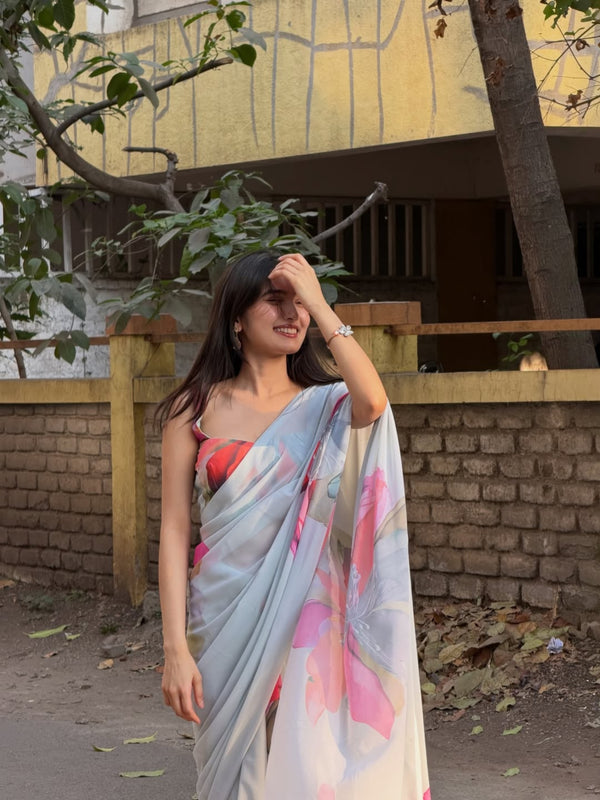 Blush Petal Soft Silk Saree