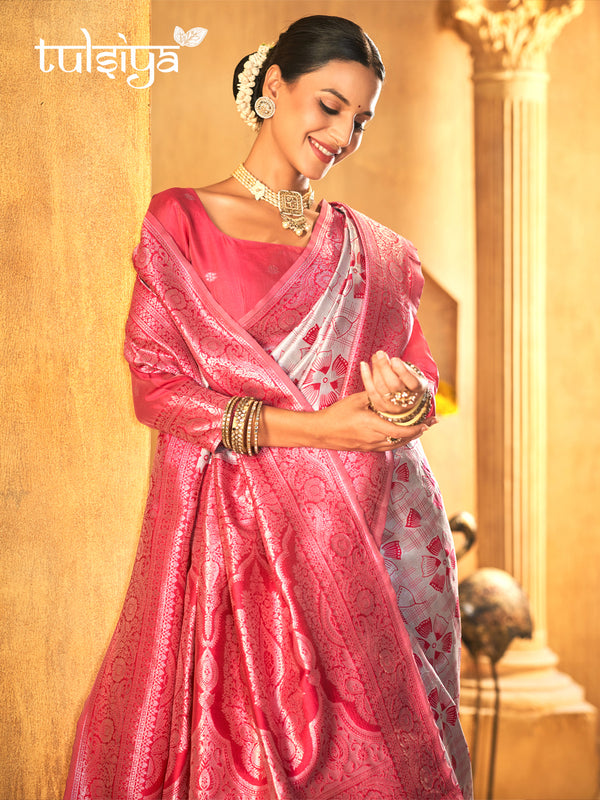 Handwoven Pink Treasure Silk