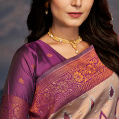 Luxurious Tulsiya Zari South Saree