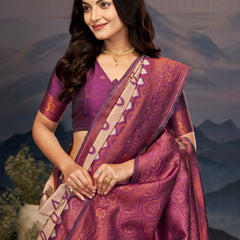 Luxurious Tulsiya Zari South Saree