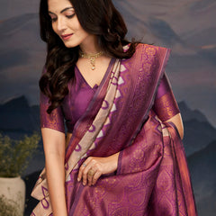 Luxurious Tulsiya Zari South Saree