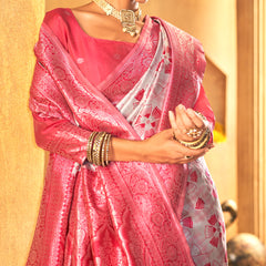 Handwoven Pink Treasure Silk