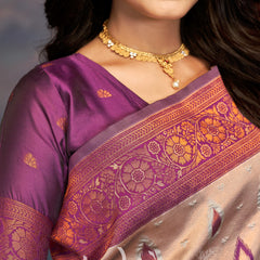 Luxurious Tulsiya Zari South Saree