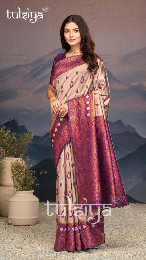 Luxurious Tulsiya Zari South Saree