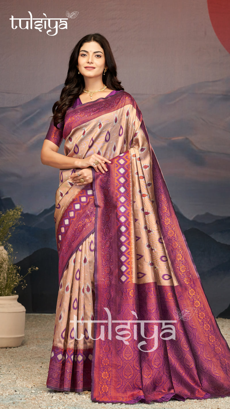 Luxurious Tulsiya Zari South Saree