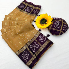 Vaylira Gridloom Bandhej Silk Saree