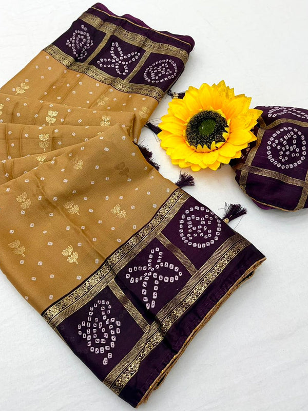 Vaylira Gridloom Bandhej Silk Saree