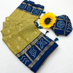 Vaylira Gridloom Bandhej Silk Saree