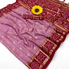 Vaylira Gridloom Bandhej Silk Saree