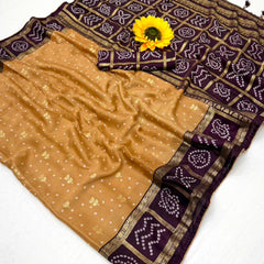 Vaylira Gridloom Bandhej Silk Saree