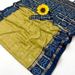 Vaylira Gridloom Bandhej Silk Saree