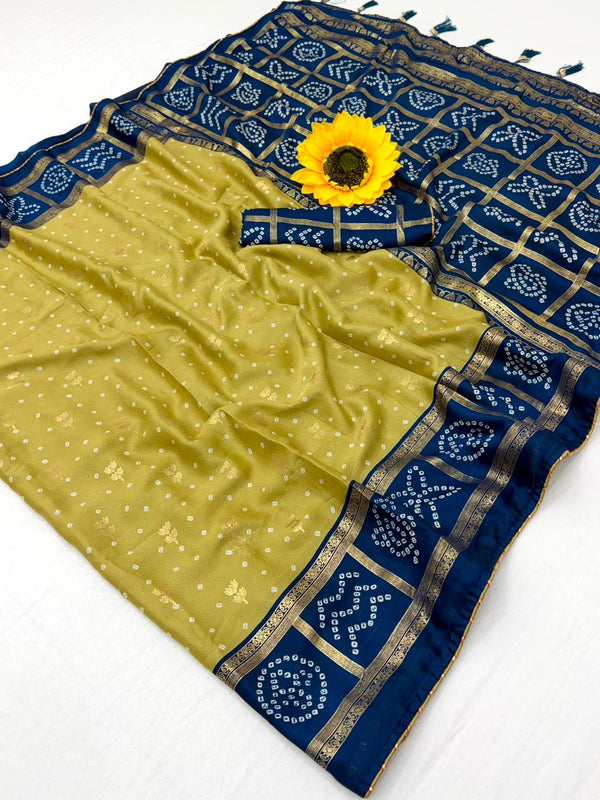 Vaylira Gridloom Bandhej Silk Saree