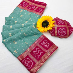 Vaylira Gridloom Bandhej Silk Saree