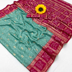 Vaylira Gridloom Bandhej Silk Saree