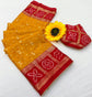 Vaylira Gridloom Bandhej Silk Saree