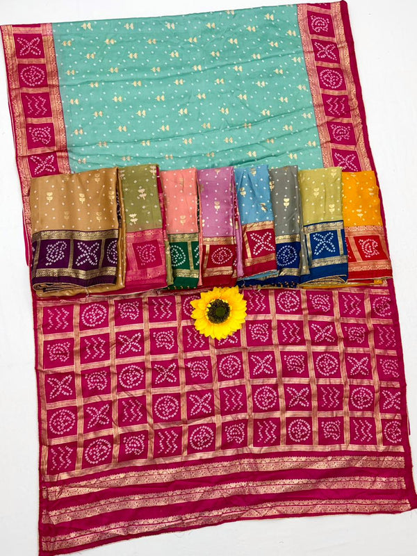 Vaylira Gridloom Bandhej Silk Saree