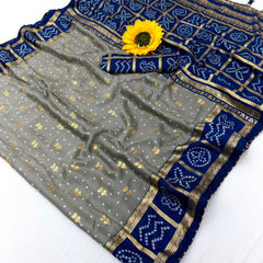 Vaylira Gridloom Bandhej Silk Saree